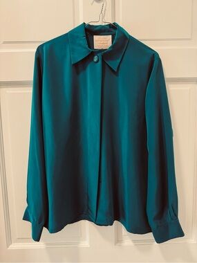 Pendleton Teal Satin-Look Shirt